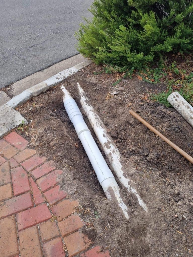 fixed pipes underground