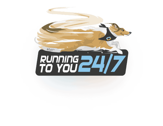 running to you 24/7 service logo